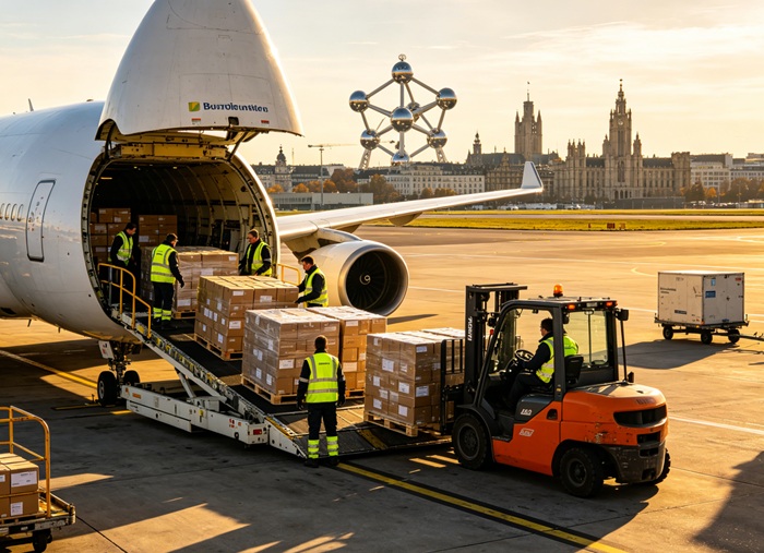 Air cargo operations China to Belgium