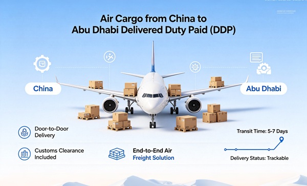Air Cargo from China to Abu Dhabi Delivered Duty Paid (DDP)