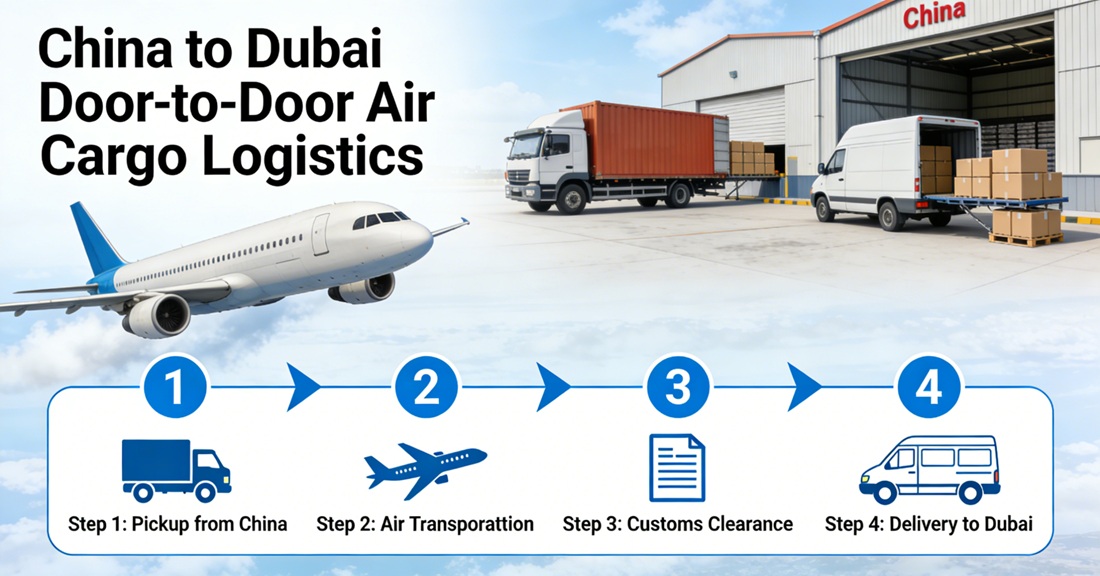 China to Dubai door to door air cargo logistics