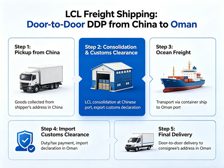 LCL container door to door delivery Oman