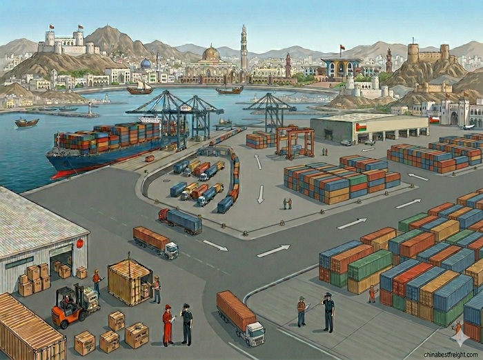 Container ship ocean freight China to Oman